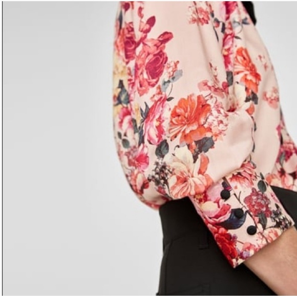 Zara Tops Zara Women Floral Printed Blouse Poshmark
